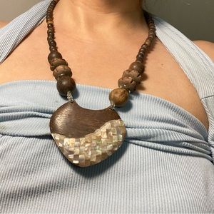 Interesting beachy boho necklace